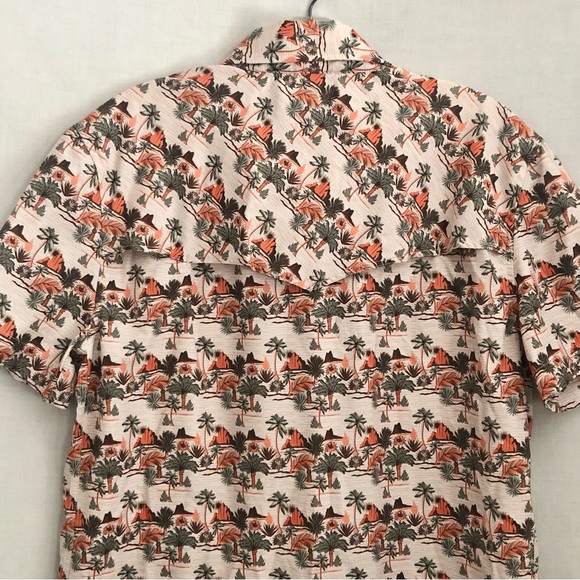 Rock & Roll Denim Snap Shirt Tropical Men's Small NWT - Picture 8 of 12